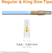 Tarbust 144 Cigarette Filters That Remove Tar and Chemicals, Reusable Filter Tips, Tar Blockers, Smart Filters for Cigarettes Tips, Regular & King Size