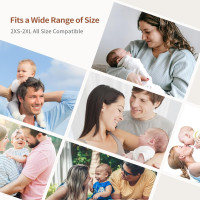 Baby Wraps Carrier/ Sling for Newborn to Toddler, Breathable and Hands Free, Adjustable Carriers (Light Grey)