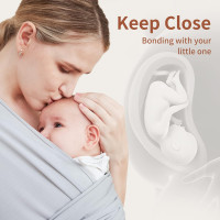 Baby Wraps Carrier/ Sling for Newborn to Toddler, Breathable and Hands Free, Adjustable Carriers (Light Grey)