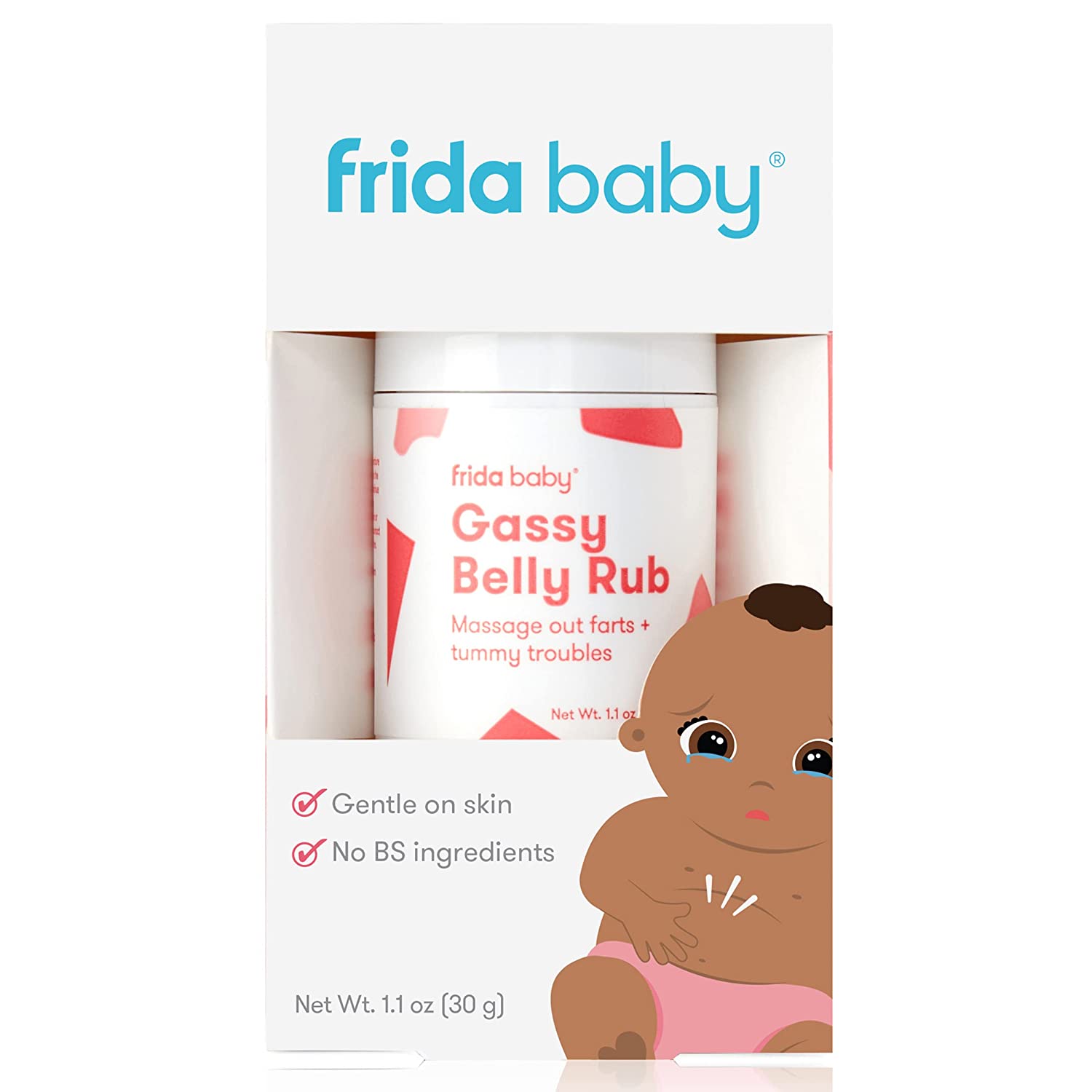 Gassy Belly Rub by Frida Baby | Belly Massage for Babies Made with Natural Oils | Relieves Baby's Gas