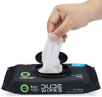 DUDE Wipes Flushable Wipes (48 Count Dispenser and 30 Single Wipes) Individually Wrapped & Dispenser Natural Unscented with Vitamin-E & Aloe: Computers & Accessories