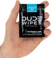 DUDE Wipes Flushable Wipes (48 Count Dispenser and 30 Single Wipes) Individually Wrapped & Dispenser Natural Unscented with Vitamin-E & Aloe: Computers & Accessories