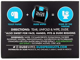 DUDE Wipes Flushable Wipes (48 Count Dispenser and 30 Single Wipes) Individually Wrapped & Dispenser Natural Unscented with Vitamin-E & Aloe: Computers & Accessories