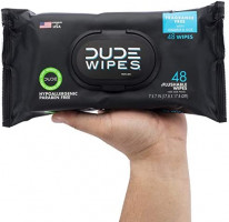 DUDE Wipes Flushable Wipes (48 Count Dispenser and 30 Single Wipes) Individually Wrapped & Dispenser Natural Unscented with Vitamin-E & Aloe: Computers & Accessories