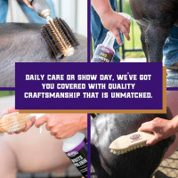 Weaver Livestock Basic Pig Show Whip with Chrome Tipped Handle, Hog Livestock Whip for Show Ring Competition, Leather Pig Whips for Showing Black 36