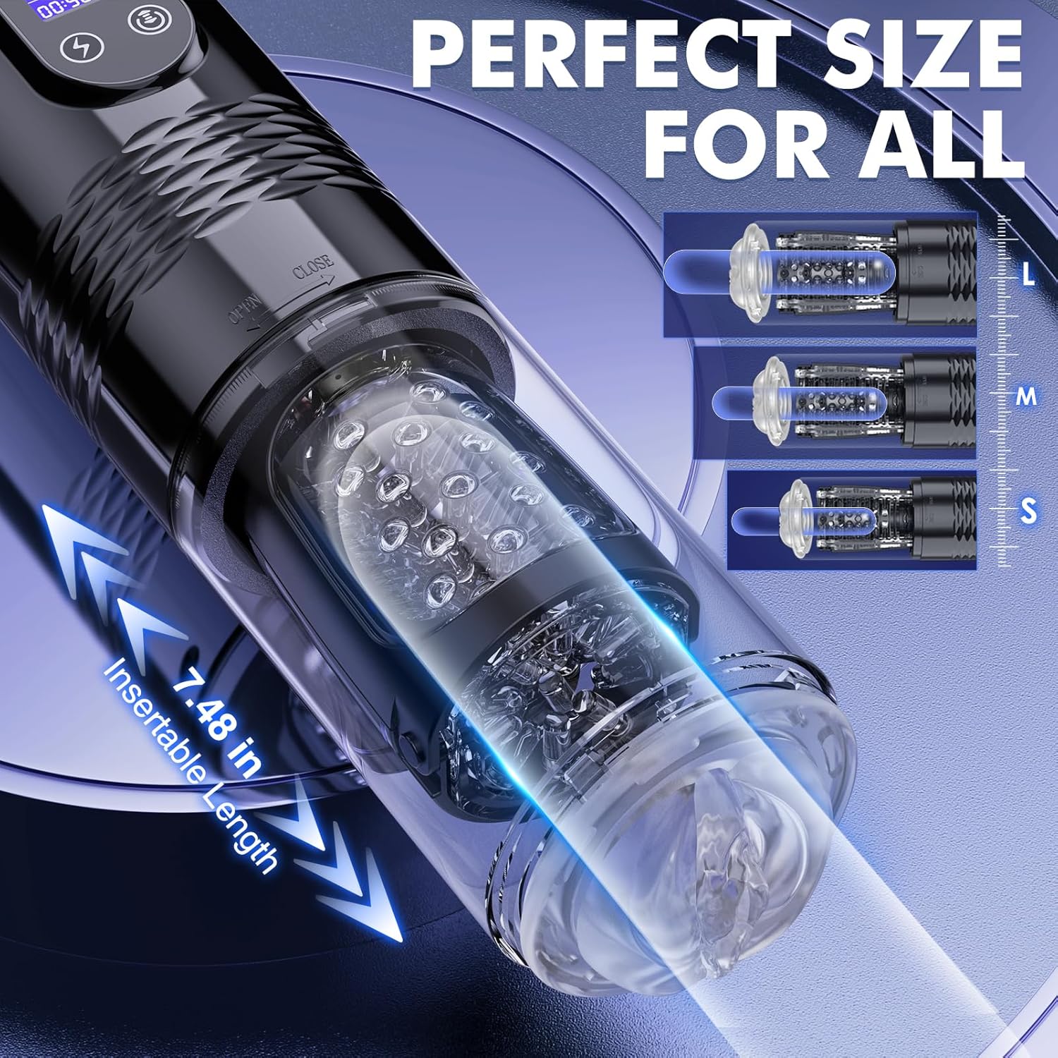 EORONE Male Sex Toy for Men Male Masturbator - Sex Toys for Men Adult Toys with 10 Vibrating & 6 Thrusting, Male Mens Sex Toys Pocket Pussy LCD Display, Men Sex Toy Male Stroker Realistic 3D Sleeve