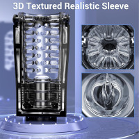EORONE Male Sex Toy for Men Male Masturbator - Sex Toys for Men Adult Toys with 10 Vibrating & 6 Thrusting, Male Mens Sex Toys Pocket Pussy LCD Display, Men Sex Toy Male Stroker Realistic 3D Sleeve
