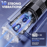 EORONE Male Sex Toy for Men Male Masturbator - Sex Toys for Men Adult Toys with 10 Vibrating & 6 Thrusting, Male Mens Sex Toys Pocket Pussy LCD Display, Men Sex Toy Male Stroker Realistic 3D Sleeve
