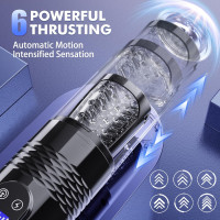 EORONE Male Sex Toy for Men Male Masturbator - Sex Toys for Men Adult Toys with 10 Vibrating & 6 Thrusting, Male Mens Sex Toys Pocket Pussy LCD Display, Men Sex Toy Male Stroker Realistic 3D Sleeve