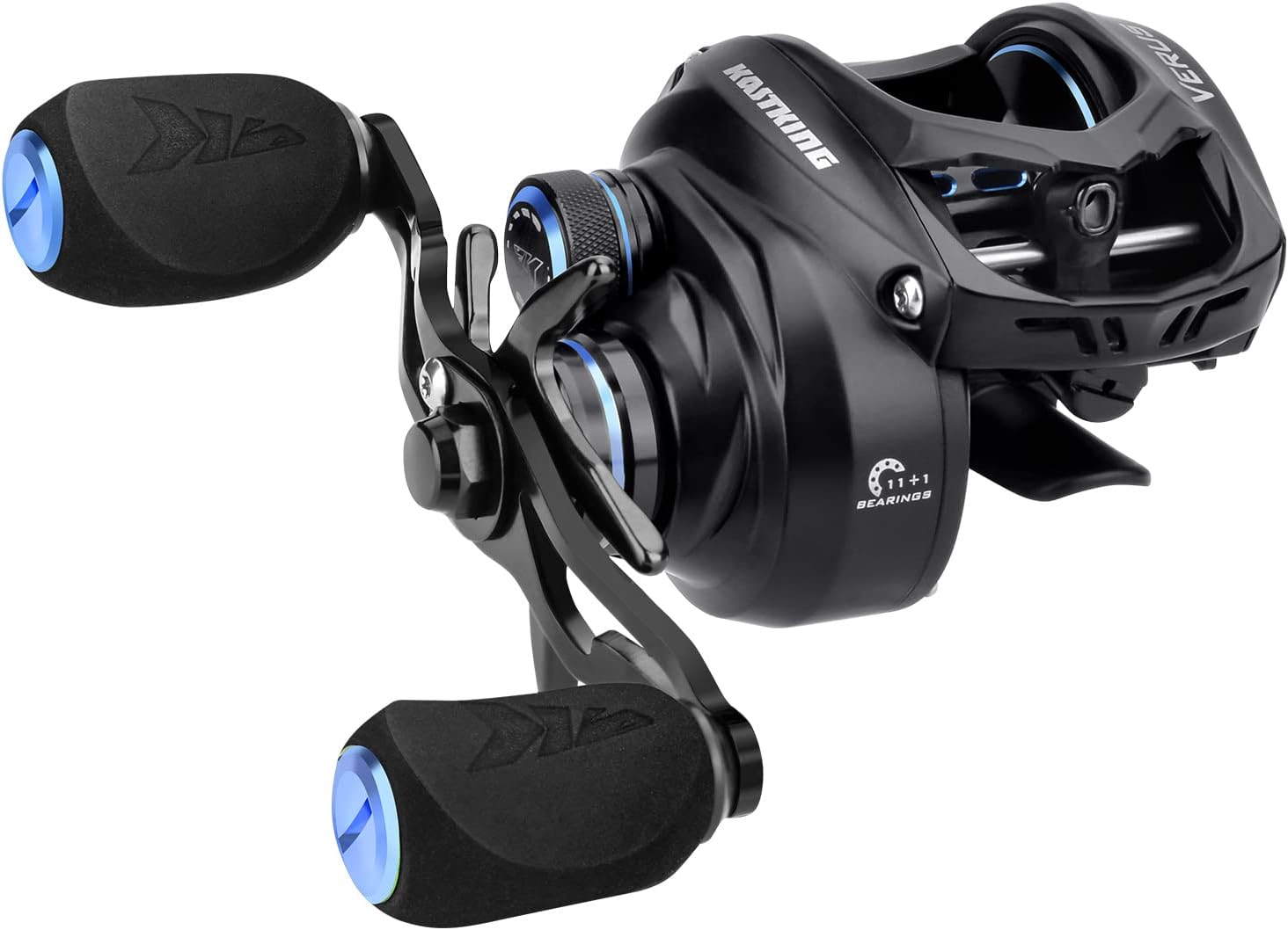 KastKing Verus Baitcasting Fishing Reel, New Assassin Version, Only 5.4 oz. Carbon Fiber Frame & Side Covers, Carbon Fiber Drag System & 11+1 Double Shielded Ball Bearings, 8.1:1 Gear Ratio