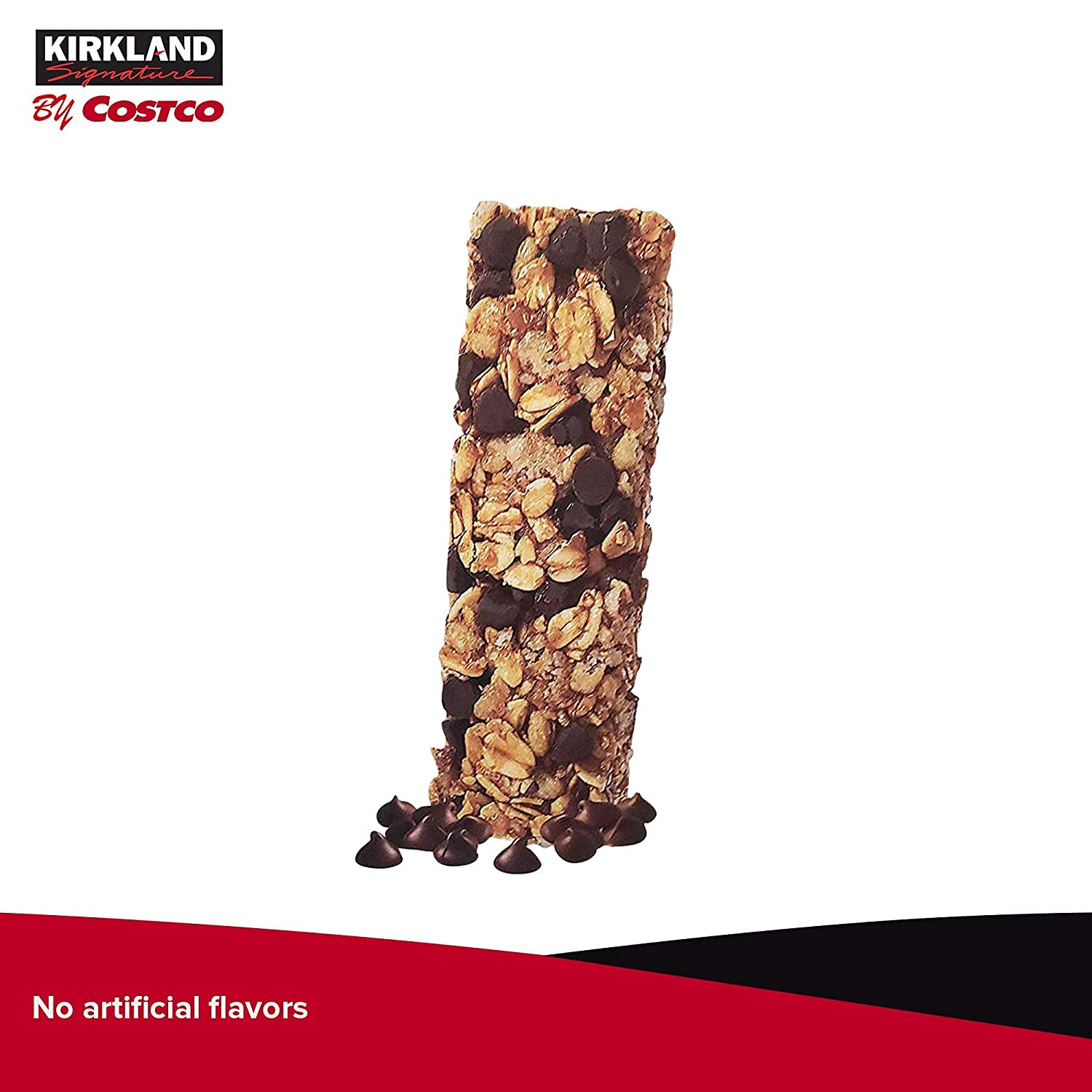 Kirkland Signature Soft & Chewy Chocolate Chips Granola Bars, 54.4 oz Chocolate 36 Count (Pack of 1)