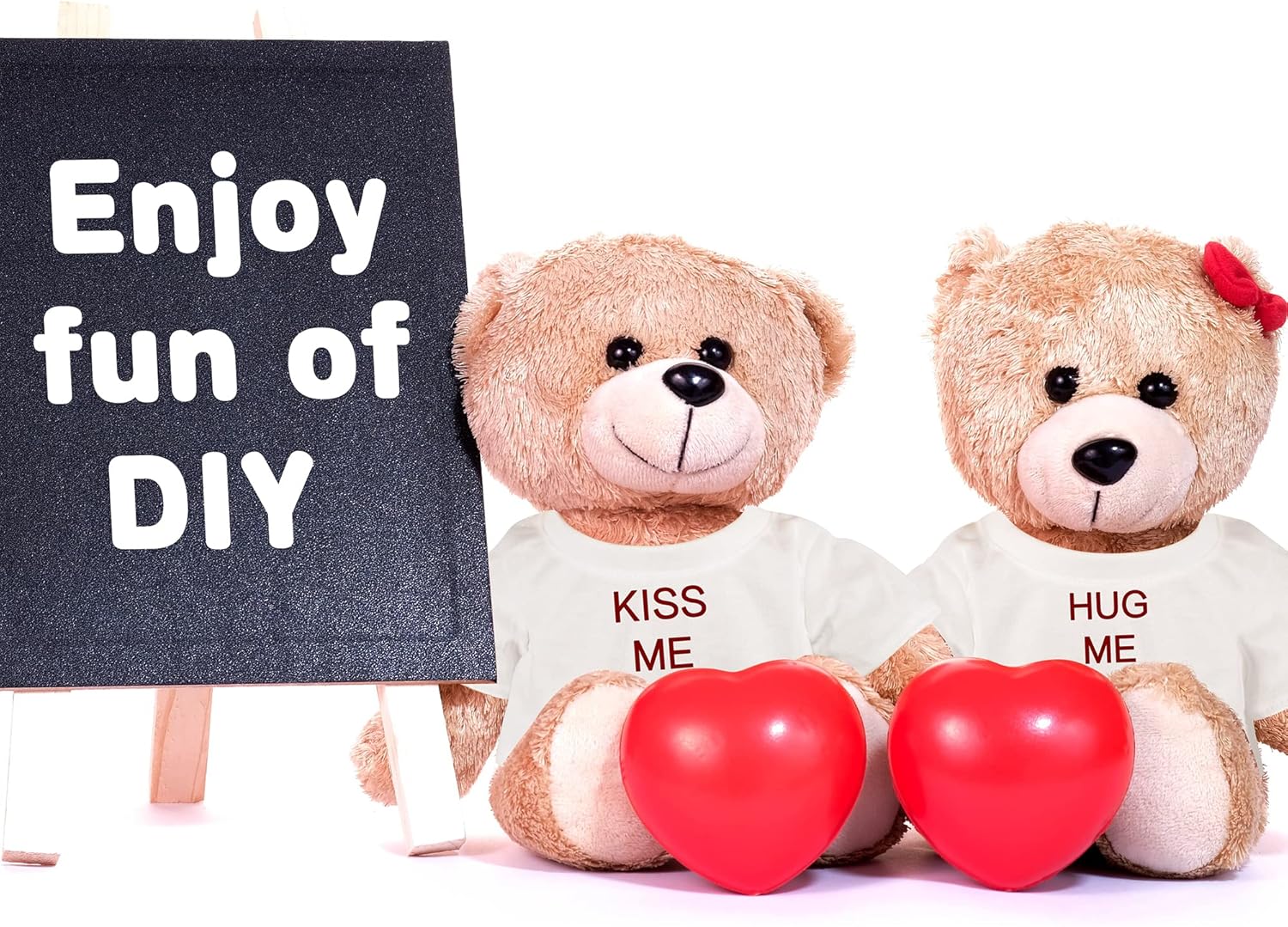 18 Pcs Stuffed Bear Clothes Sublimation Blank Bear Shirt Doll T-Shirts Stuffed Animal Tshirt Bear Basic Shirts Easy to Wear Fit 14-18 Inches Stuffed Dolls