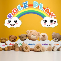 18 Pcs Stuffed Bear Clothes Sublimation Blank Bear Shirt Doll T-Shirts Stuffed Animal Tshirt Bear Basic Shirts Easy to Wear Fit 14-18 Inches Stuffed Dolls
