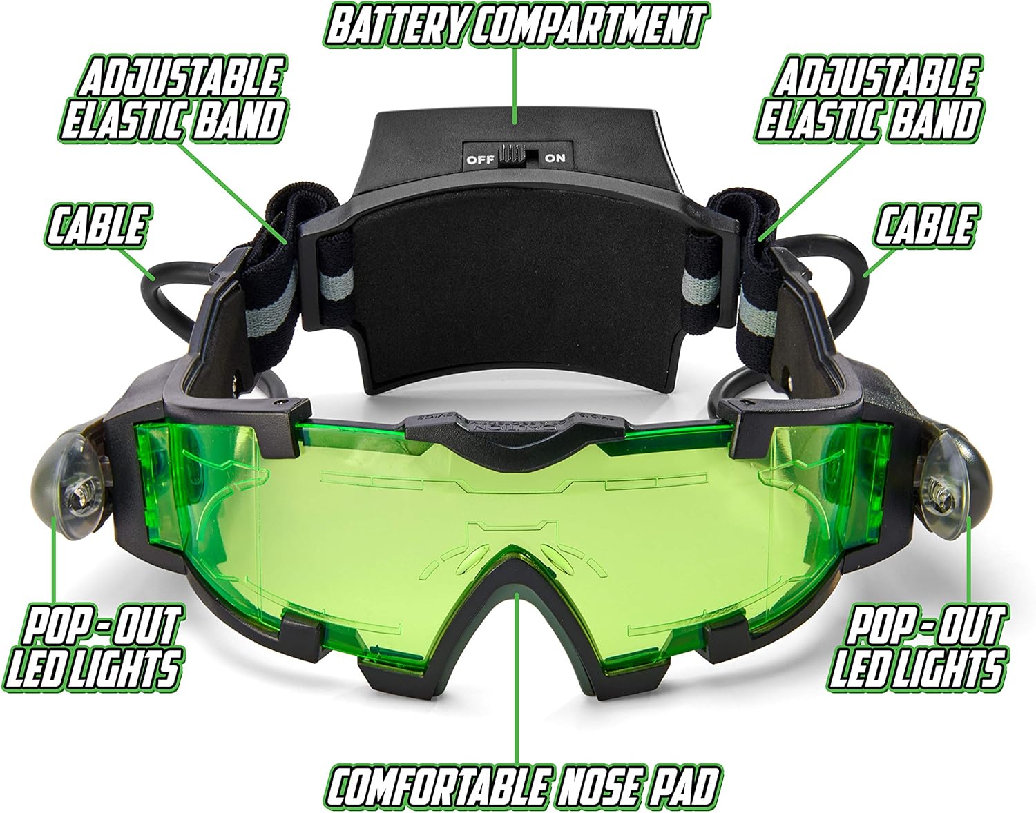 SLF Night Vision Goggles for Kids with Invisible Ink Pen Spy Kit, See in the Dark with Spy Gear, Write Secret Messages with Spy Gadgets, Perfect Spy Ninjas Mission Kit for Play, Spy Kit for Kids 8-12
