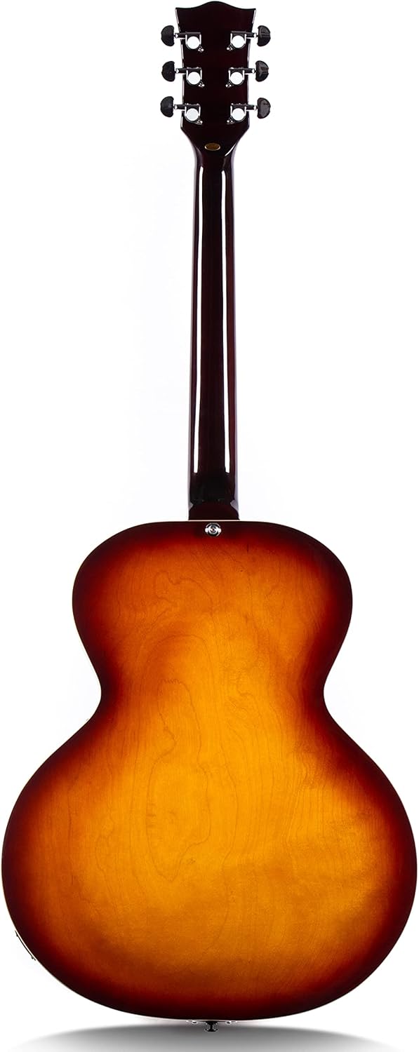 RZT-22 Thinline Electric Guitar Archtop Semi-hollow body with Single-Coil Pickup- Perfect for Rock, Blues, and Jazz Music (Vintage Sunburst)