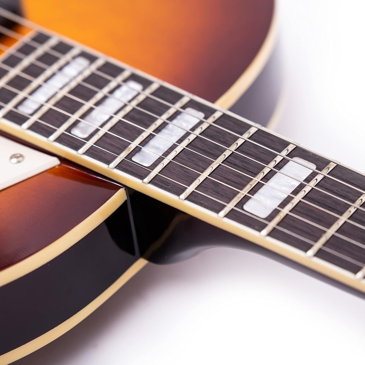 RZT-22 Thinline Electric Guitar Archtop Semi-hollow body with Single-Coil Pickup- Perfect for Rock, Blues, and Jazz Music (Vintage Sunburst)