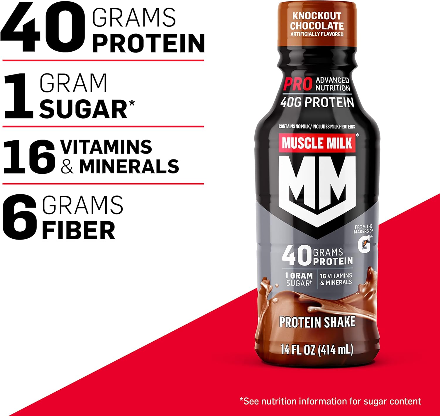 Muscle Milk Pro Series Protein Shake, Slammin' Strawberry, 40g Protein, 14 Fl Oz, 12 Pack Protein Drink Strawberry 14 Fl Oz (Pack of 12)