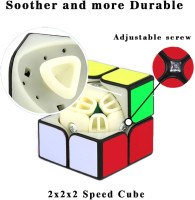 2x2 Speed Cube, Classic 2x2 Cube Puzzles Toy (Black) 2x2 Cube Black