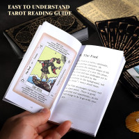 Tarot Cards with Guide Book & Linen Carry Bag, 78 Classic Original Tarot Cards Deck Fortune Telling Game with Meanings on Them for Beginners to Expert