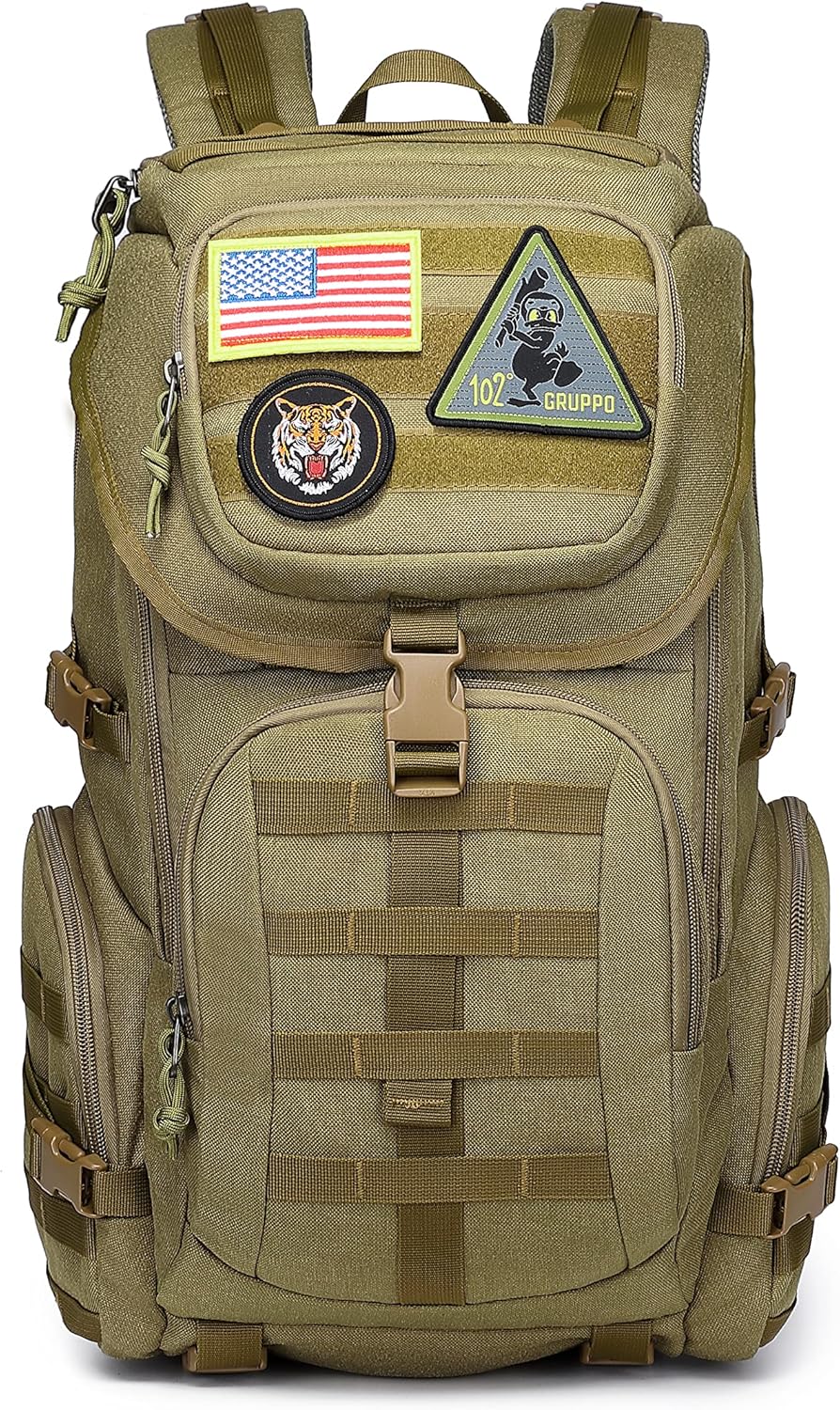 Wotony military tactical backpack Camping nylon military MOLLE backpack 3day assault bag 40L large practical backpack