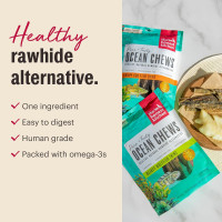 The Honest Kitchen Human Grade Ocean Chews Crispy Cod Fish Skins Dog Treats, 5.5 Ounces Cod 5.5 Ounce (Pack of 1)