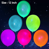 100 Pcs UV Neon Balloons ,Neon Glow Party Balloons UV Black Light Balloons Glow in the dark for Birthday Decorations Wedding Glow Party Supplies Blacklight Reactive Fluorescent Balloons Yellow,orange,green,purple,blue,pink