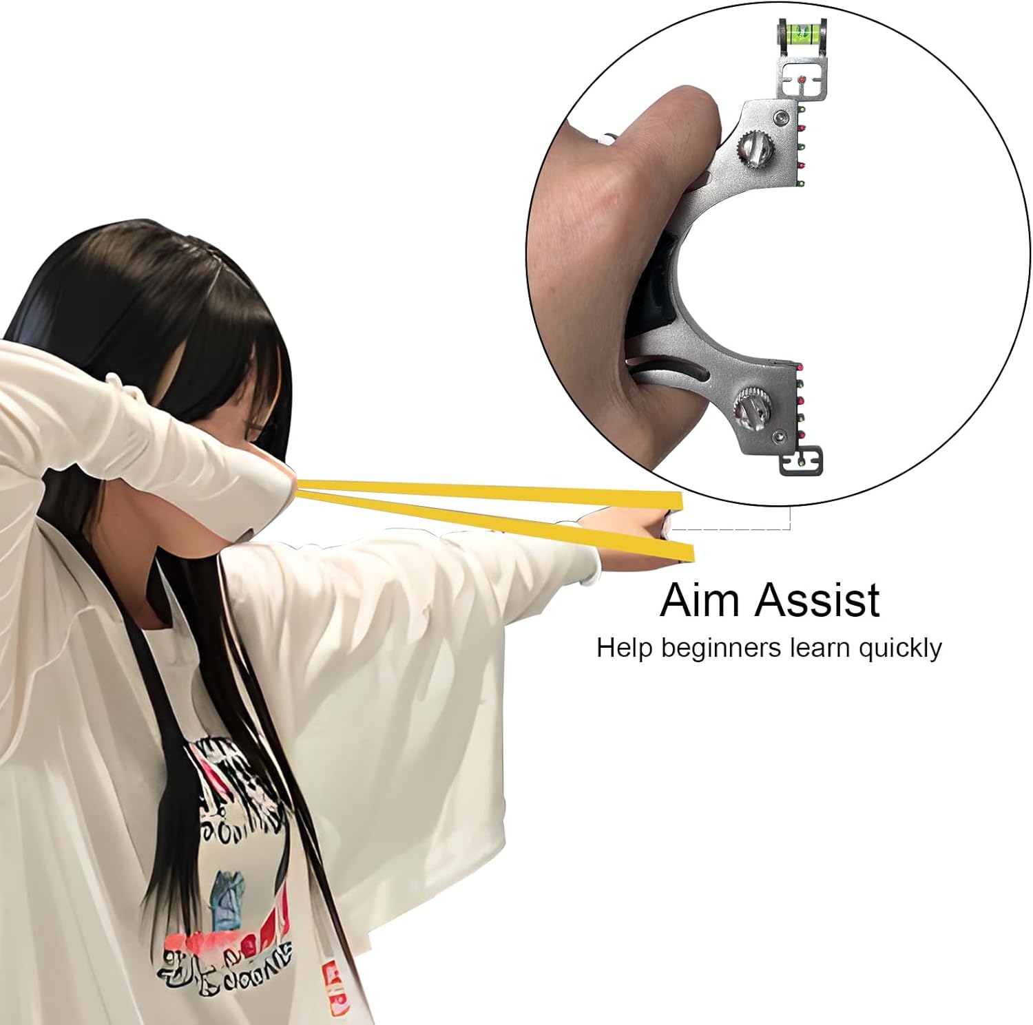 Slingshot, Hunting Sling Shot Set for Adults, Professional Stainless Steel Tactical Slingshots, High Velocity Catapult with Ammo Balls, Rubber Bands, Ammo Pouch, Target 01Black