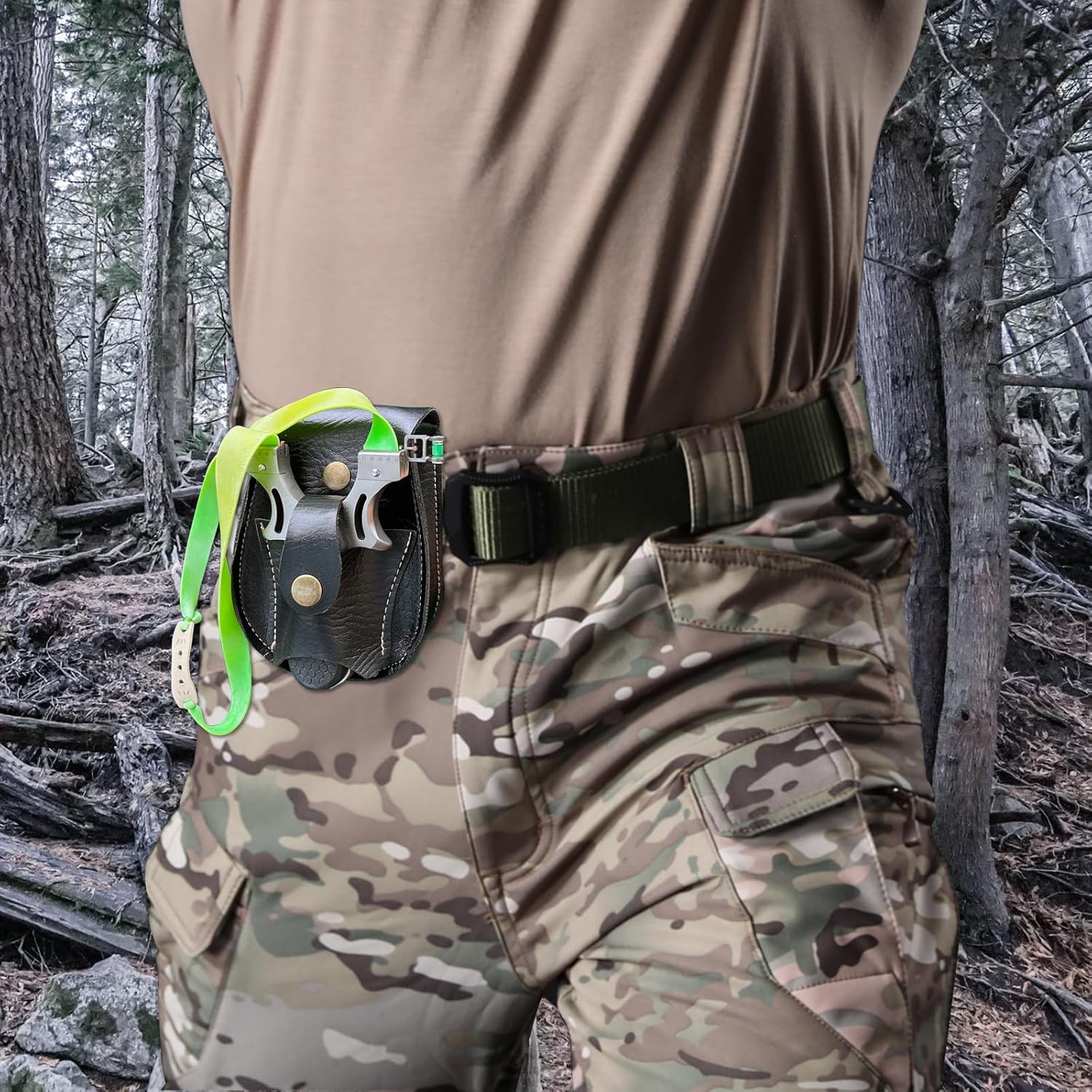 Slingshot, Hunting Sling Shot Set for Adults, Professional Stainless Steel Tactical Slingshots, High Velocity Catapult with Ammo Balls, Rubber Bands, Ammo Pouch, Target 01Black