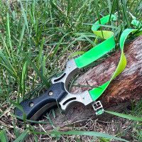 RCZZSUWE Slingshot, Hunting Sling Shot Set for Adults, Professional Stainless Steel Tactical Slingshots, High Velocity Catapult with Ammo Balls, Rubber Bands, Ammo Pouch, Target 01Black