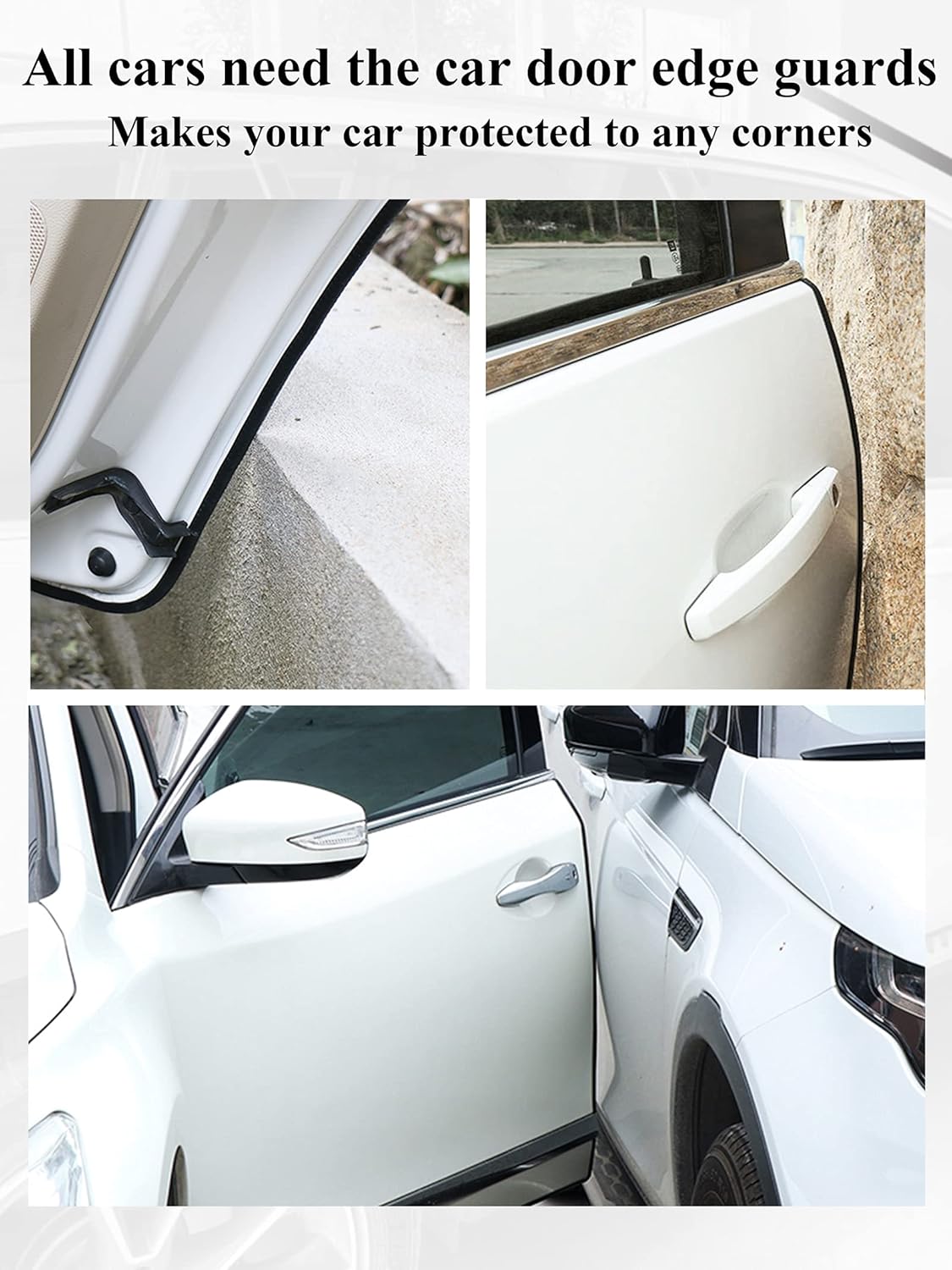 SYOAUTO 32Ft(10M) Door Edge Guard Black Car Guards Protector for Cars Rubber Auto Trim U Shape Build in Metal Sheet No Need Adhesive Easy to Cut Most Black 32Ft