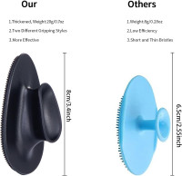 4 Pack Silicone Face Scrubber, Beomeen Facial Cleansing Brush Soft Silicone Facial Exfoliation and Massage Brush Blackhead Scrubber for Men and Women (Black) Black 4