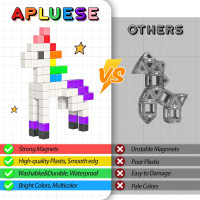 54 PCS Magnetic Blocks, Magnetic Building Blocks for Toddlers 3+, Montessori Toys, Magnet Cubes, Preschool STEM Educational Sensory Magnet Toys for Kids Ages 3-5 Year Old Boys and Girls 54pcs