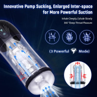 Custom Automatic Sucking Male Masturbators Cup Penis Pump for Men's Sex Pleasure, Yukzen Vibrating Hands Free Adult Sex Toy Machine Stroker, Pocket Pussy Realistic