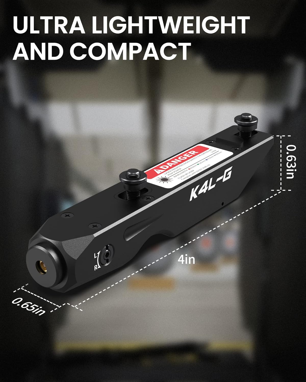 Votatu K4L-G Green Laser Sight Compatible with Keymod Rail, Ultra Low-Profile Tactical Rifle Keymod Laser Beam with Strobe Function Magnetic Rechargeable
