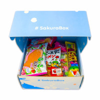 Sakura Box Japanese Candy & Snacks Dagashi Set & Pamphlet 50 Pieces Japanese Candy Chocolate Snacks (Large)