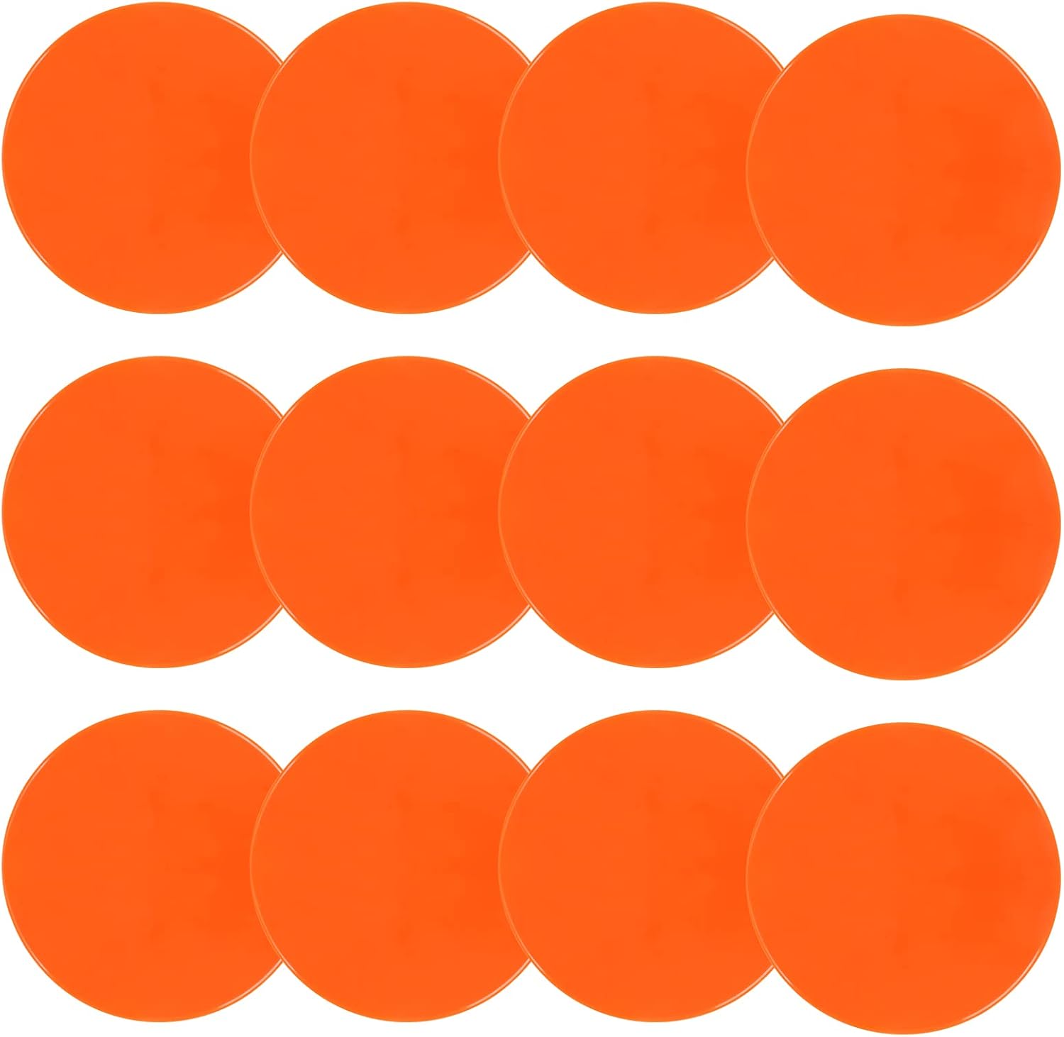 ZIECE Spot Markers Rubber Floor Dots 9inch Non Slip Flat Cones Agility Dots for Kids Soccer Basketball Sports Speed Agility Training, Preschool Classroom Activities (9inch 12Pcs Orange Spot Markers)