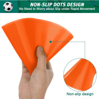 ZIECE Spot Markers Rubber Floor Dots 9inch Non Slip Flat Cones Agility Dots for Kids Soccer Basketball Sports Speed Agility Training, Preschool Classroom Activities (9inch 12Pcs Orange Spot Markers)