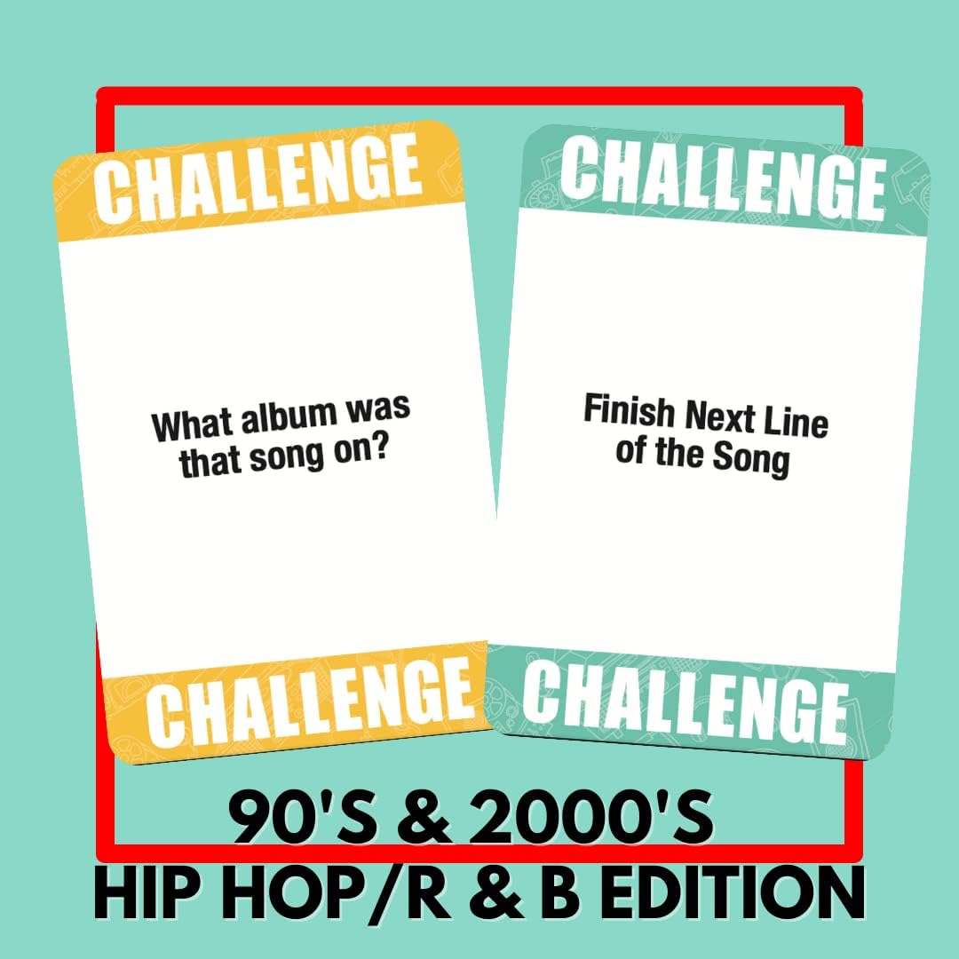 Lyrically Correct '90s & 2000s Music Trivia Card Game - Hip Hop and R&B Edition - Finish The Lyrics Challenge, Fun for Adults, Party or Family Night 90's and 00's Hip Hop and R&B