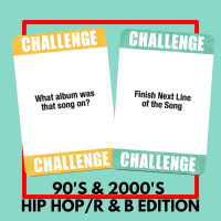 Lyrically Correct 90's and 2000's Hip Hop & R&B Music Trivia Card Game for Friends, Fun Party Game for Adults, Family Gatherings, Game Nights, and Finish The Lyrics Challenge 90's and 00's Hip Hop and R&B