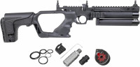 HATSAN Jet Black PCP Airgun, Air Pistol Converts to Air Rifle with Wearable4U Pellets Bundle Jet 2 .22 cal
