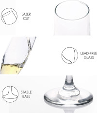 Champagne Flute Glasses Set of 12, 6 Oz Classic Champagne Glass Set for Wedding, Birthday, Anniversary, Party