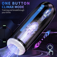 Automatic Male Masturbator,Male Sex Toys with 7 Thrusting & Vibration Modes Electric Pocket Pussy,Hands Free Male Stroker Masturbators Cup for Penis Stimulation,Blowjob Adult Sex Toy for Men Black