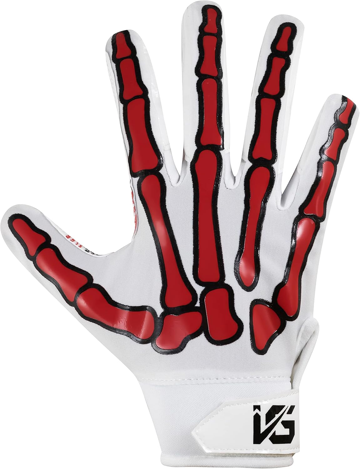 Youth Football Gloves American Wide Receiver Football Gloves for Adult Men Women & Boys with Super Sticky Silicone Grip Palms Ultimate Performance Booster White Adult X-Large