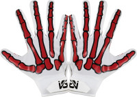 Youth Football Gloves American Wide Receiver Football Gloves for Adult Men Women & Boys with Super Sticky Silicone Grip Palms Ultimate Performance Booster White Adult X-Large