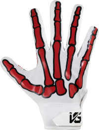 Youth Football Gloves American Wide Receiver Football Gloves for Adult Men Women & Boys with Super Sticky Silicone Grip Palms Ultimate Performance Booster White Adult X-Large
