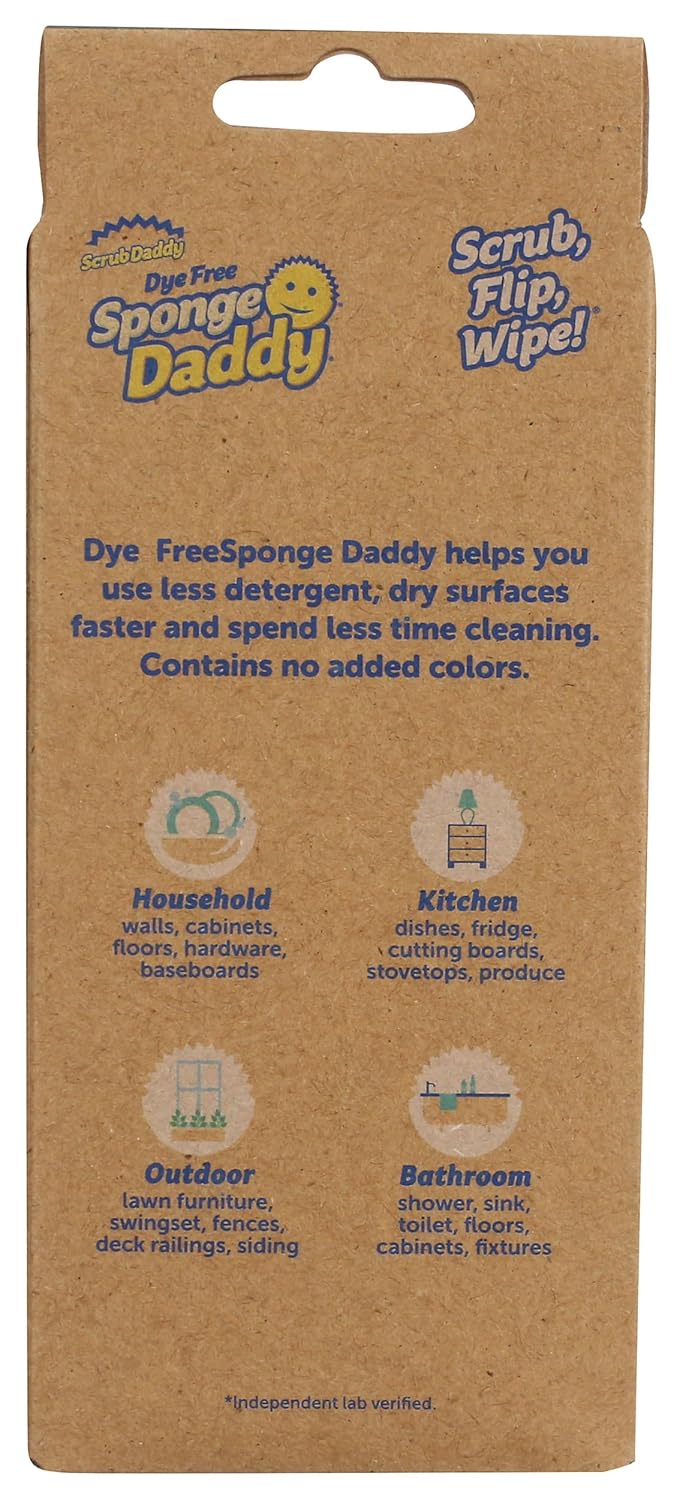 SCRUB DADDY Dye Free Sponge Daddy 3 Count, 3 CT