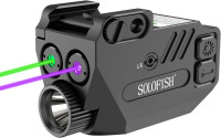 SOLOFISH 500lm Pistol Light and Purple/Infrared (IR)/Green Blue Beam Combo, Rechargeable Aluminum Weapon Light and Beams for Guns with a Rail