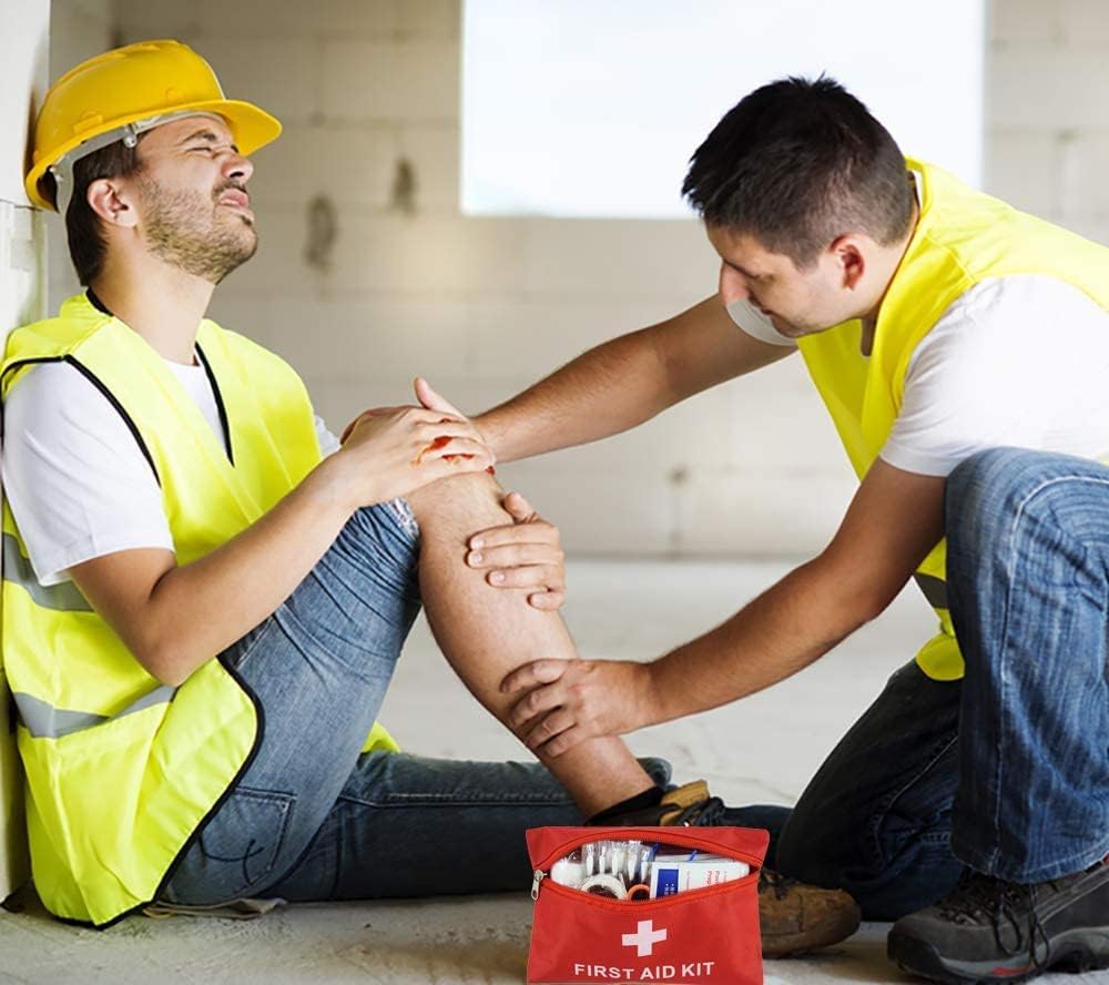 AOUTACC 12 Pack First Aid Empty Bag, Travel Empty First Aid Kit Pouch for Emergency at Home, Office, Car, Outdoors, Boat, Camping, Hiking(Bag Only) 7.9x5.5 Inch (Pack of 12) 12.0