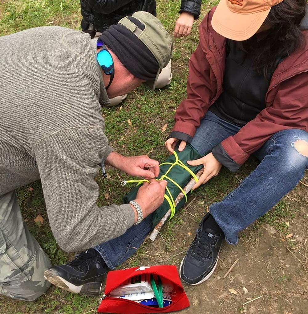 AOUTACC 12 Pack First Aid Empty Bag, Travel Empty First Aid Kit Pouch for Emergency at Home, Office, Car, Outdoors, Boat, Camping, Hiking(Bag Only) 7.9x5.5 Inch (Pack of 12) 12.0