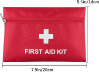AOUTACC 12 Pack First Aid Empty Bag, Travel Empty First Aid Kit Pouch for Emergency at Home, Office, Car, Outdoors, Boat, Camping, Hiking(Bag Only) 7.9x5.5 Inch (Pack of 12) 12.0